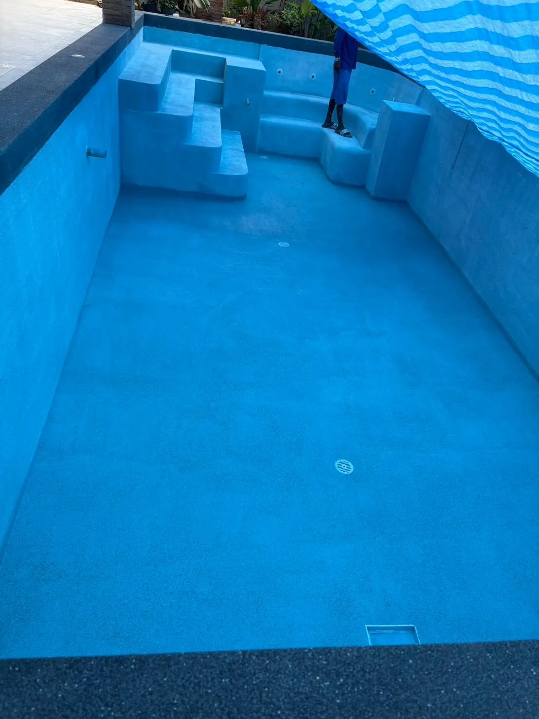Private Villa, Pasak — the finished pool before filling
