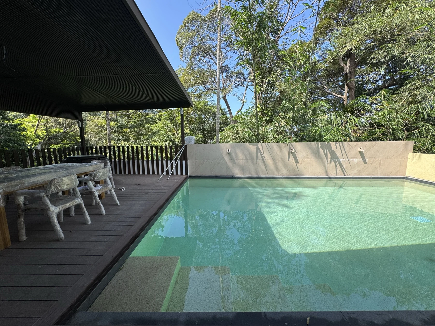 Villa Tantawan Resort, Kamala — the villa pool and its terrace