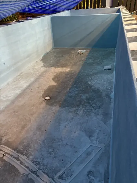 Andakira, Patong — the pool floor and walls in the new finish