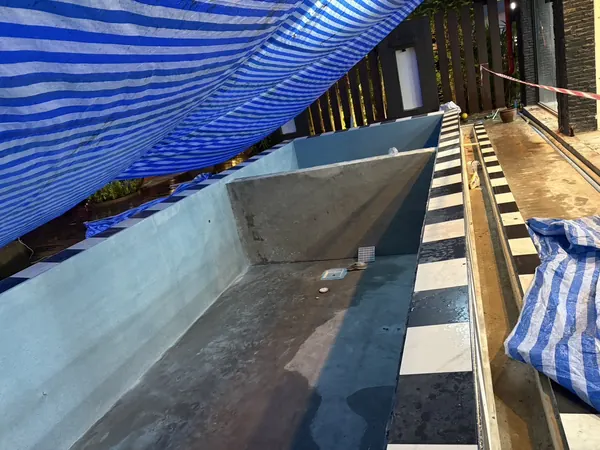 Andakira, Patong — the finished pool under cover