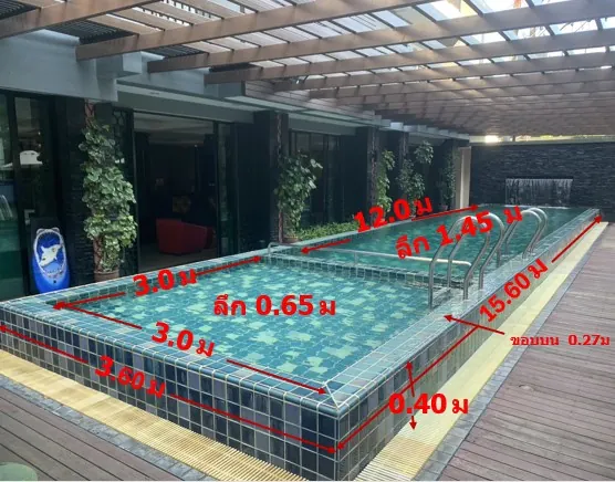 Andakira, Patong — the old pool with its measurements