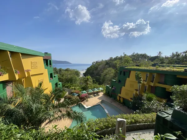 Aspasia Kata — the pool terrace above Kata Bay