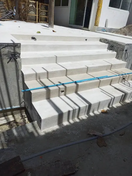 Banana Beach, Phuket — Bar and Terrace Floors — the steps in the new finish