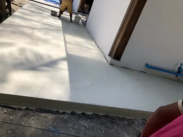Banana Beach, Phuket — Bar and Terrace Floors — a toilet terrace in PebbleCrete Classic Polar White
