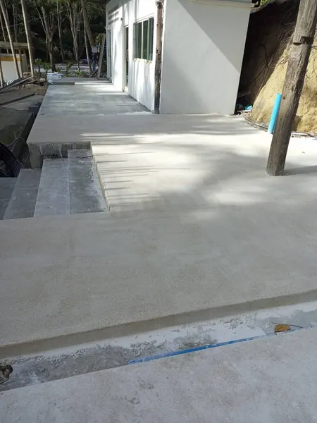 Banana Beach, Phuket — Bar and Terrace Floors — the terrace and steps finished