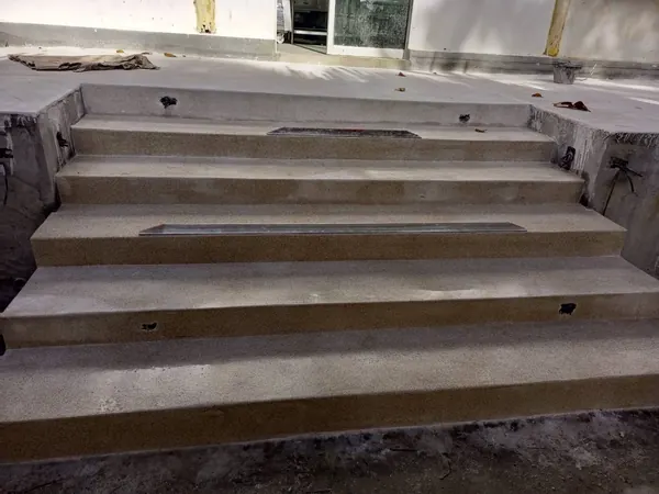 Banana Beach, Phuket — Bar and Terrace Floors — finishing the wide steps