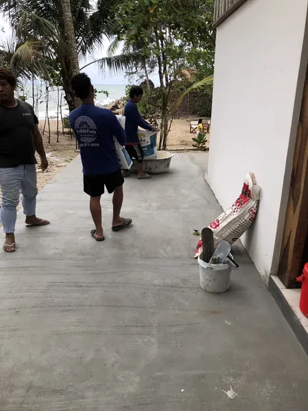 Banana Beach, Phuket — Bar and Terrace Floors — work on the walkway