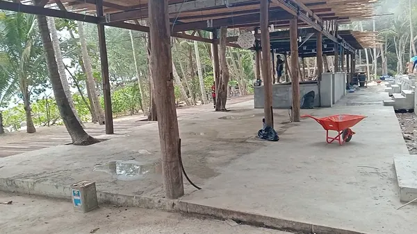 Banana Beach, Phuket — Bar and Terrace Floors — the bar area before the finish