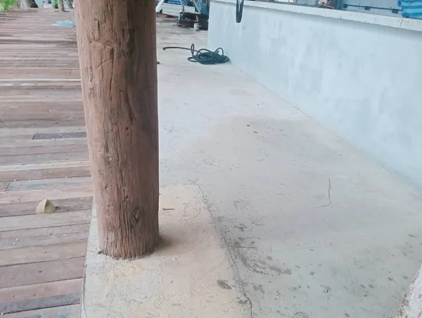 Banana Beach, Phuket — Bar and Terrace Floors — the slab around the posts