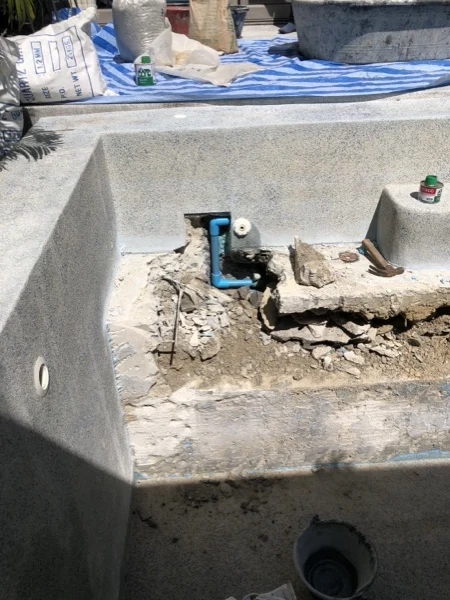 Private Residence, Bang Tao — old pipework exposed at the edge