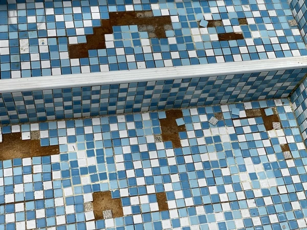 Private Residence, Bang Tao — the old mosaic, tiles missing