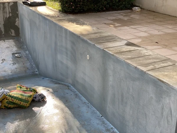 Private Residence, Bang Tao — the wall and steps rendered