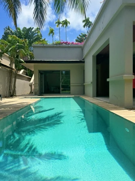 Private Residence, Bang Tao — the long pool towards the living room