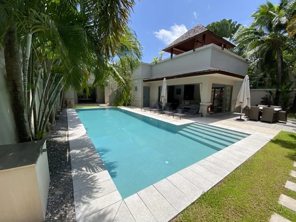 Private Residence, Bang Tao — the pool, its steps and the lawn