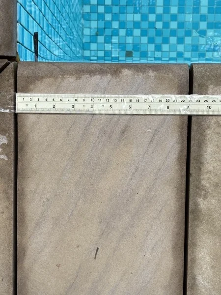 Private Residence, Bang Tao — the old mosaic and coping, measured up