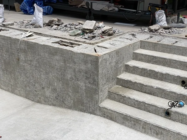 Private Residence, Bang Tao — the old mosaic and the coping broken out