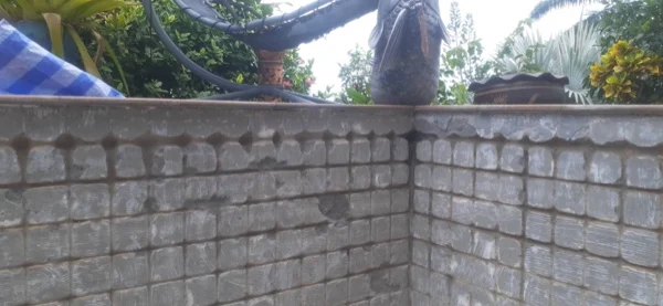 Bayview Lodge — the stripped wall from the corner