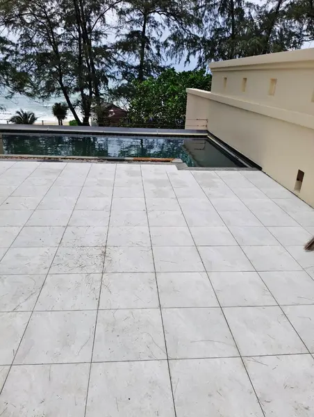 Beachfront Villa, Laguna — the new terrace beside the pool