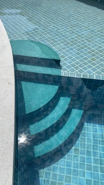 Dewa Resort pool villas — new stairs surface after renovation