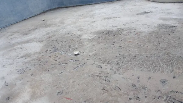 Guesthouse, Kathu — the floor stripped back after the tiles came off