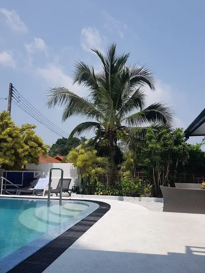 Guesthouse, Kathu — the terrace and the pool edge