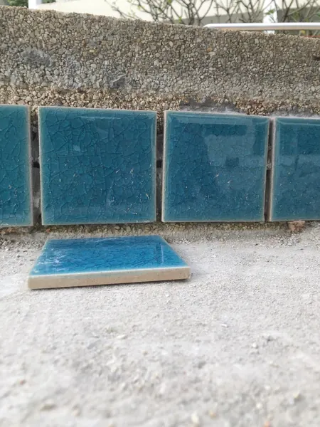 Karon Butterfly Condominium — a fallen tile at the waterline