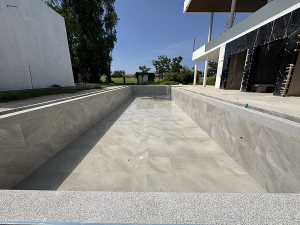 Private Villa, Laguna — the tiled pool from the far end