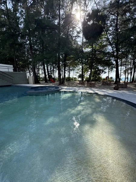 Mai Khao Dream Villa Resort — the Polar White shallow entrance in the main pool