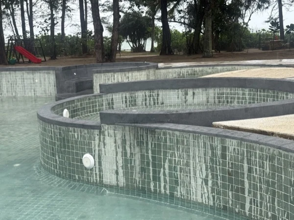 Mai Khao Dream — the main pool refilled around the jacuzzi