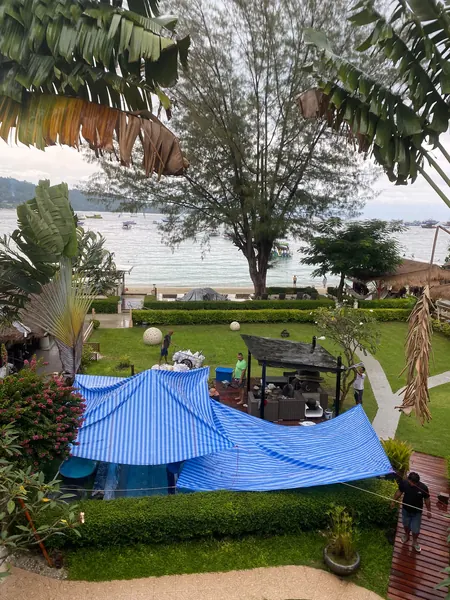 Mama Beach Residence, Phi Phi — the pool under cover during the works