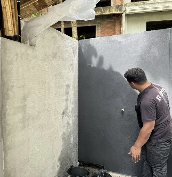 NY Beach Club — bondcoat on the outdoor shower wall