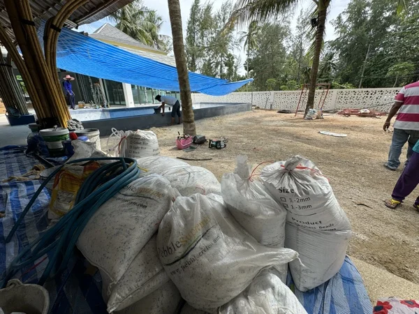 NY Beach Club — aggregate delivered to the site