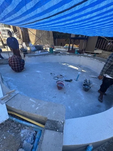 NY Kids, Nai Yang — the pool during the works