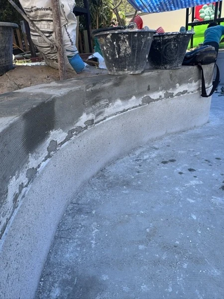 NY Kids — rendering the curved pool wall