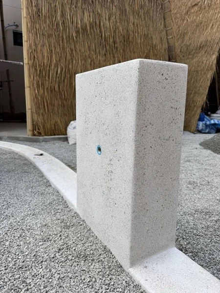 NY Kids — a bench cast in White Granite