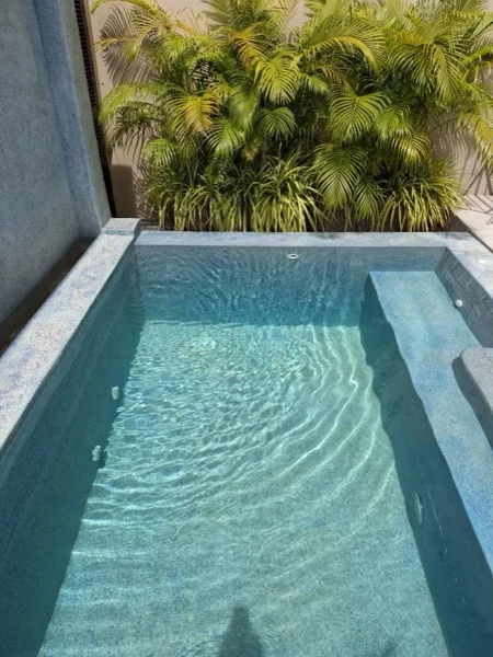 Private Residence, Bang Tao — ripples over the bench and the floor