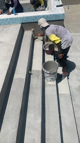 Private Residence, Laguna — finishing the steps
