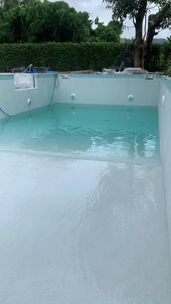 Private Residence, Laguna — the pool filling