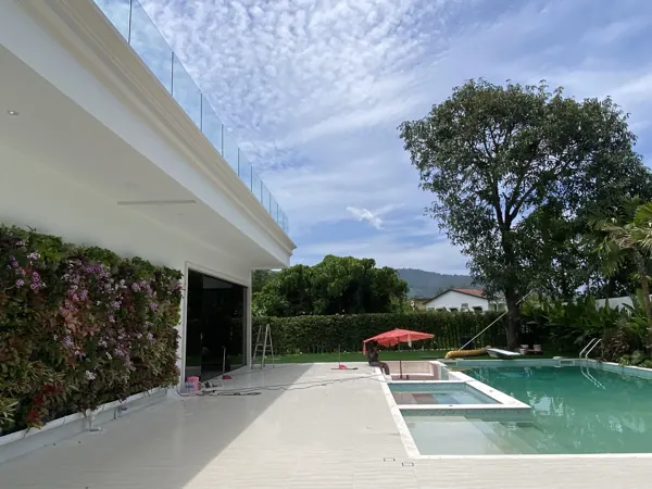 Private Residence, Laguna — the pool from the covered terrace