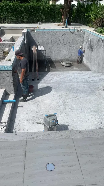 Private Residence, Laguna — working the pool floor