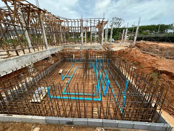 Private Villa — French Grey — the reinforcement stage, before our works