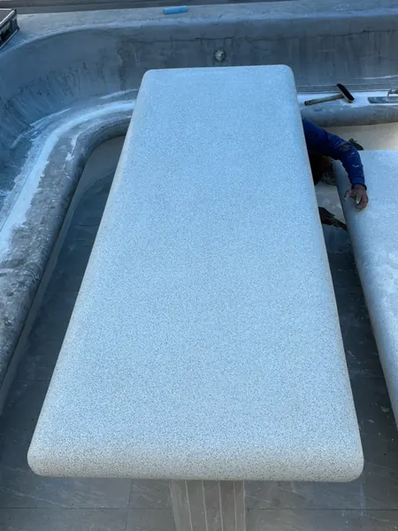 Private Villa, Layan Beachfront — the table top in the new finish