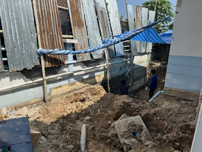 Private Villa, Nai Yang — Atoll Pearl — the excavation beside the house