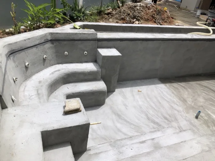 Private Villa, Pasak — the seat and the steps under the bonding coat