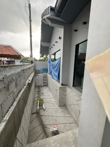 Private Villa, Nai Yang — the pool shell before installation of fiber optic lighting