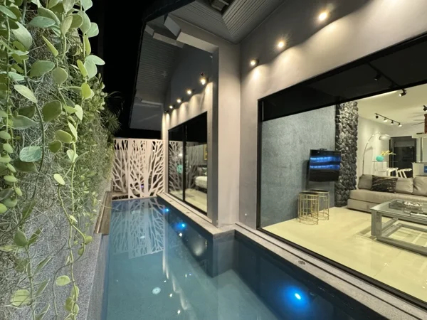 Private Villa, Nai Yang — the pool along the living room and master bedroom