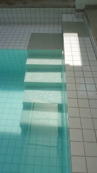 Private Villa — New Pool Steps — the new steps under water