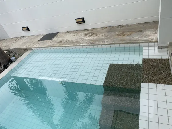 Private Villa — New Pool Steps — the old dark steps