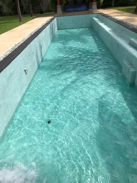 Private Villa, Red Palm — Irish Green — the first water over the new finish