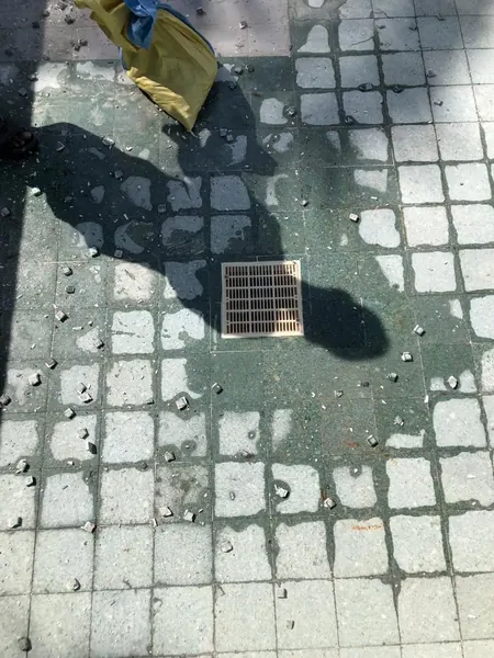 Private Villa, Red Palm — Irish Green — the old mosaic coming off the floor